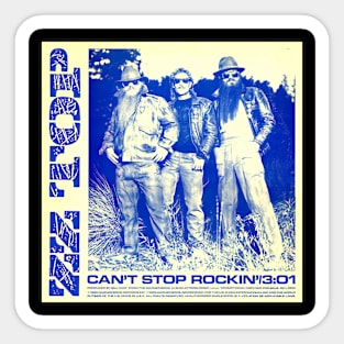 Retro Zz Top 6 Sticker